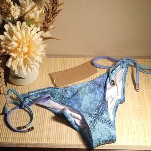 NWT Niyama Sol Ocean Blue Bikini Size Large Color Moroccan Sea
